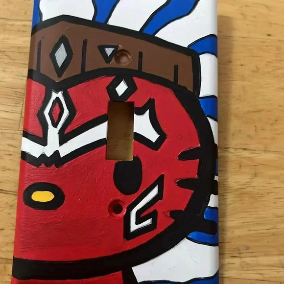 Hand painted  single light switch cover - Picture 3 of 3